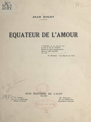 cover image of Équateur de l'amour